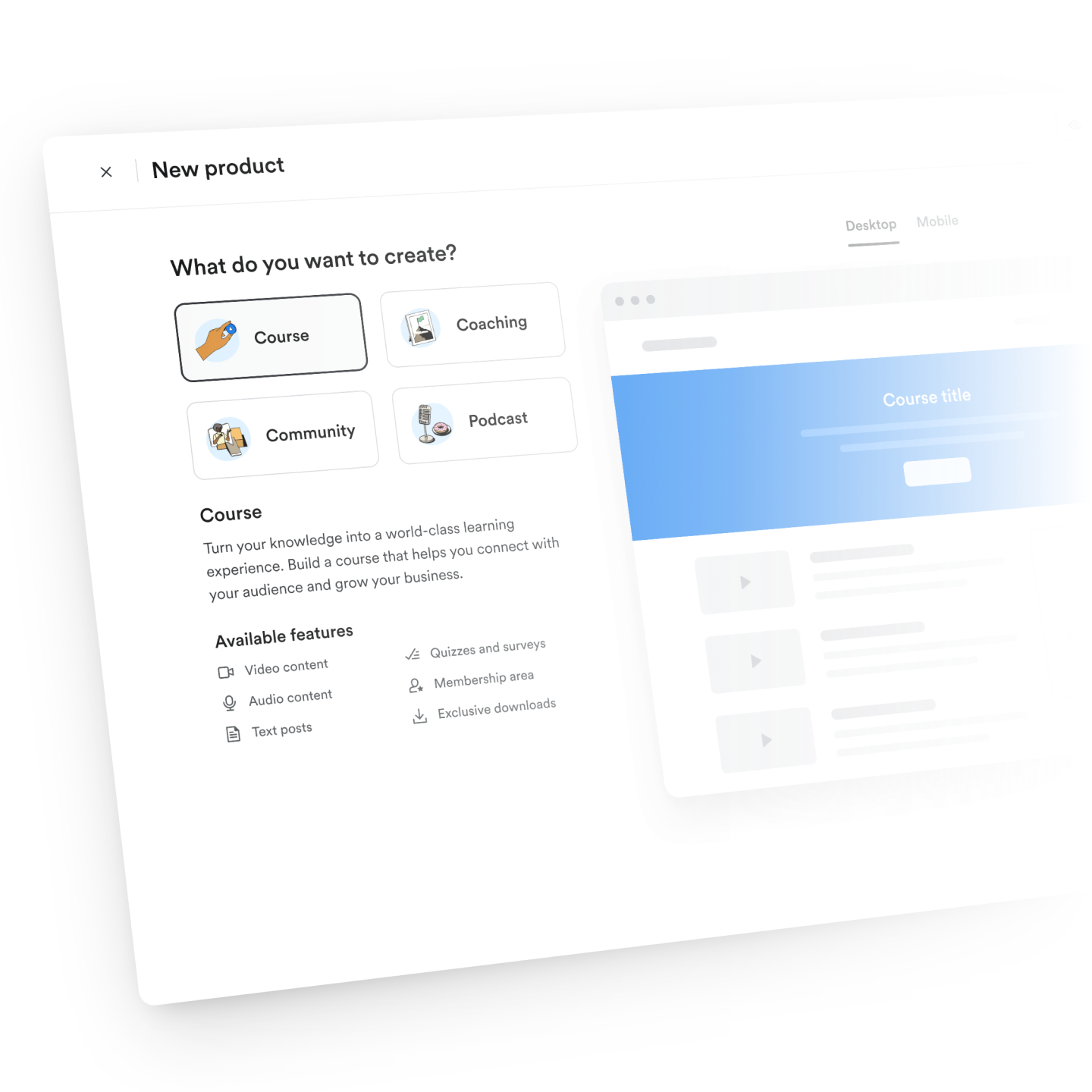 Redesigning Kajabi's product creation flow thumbnail